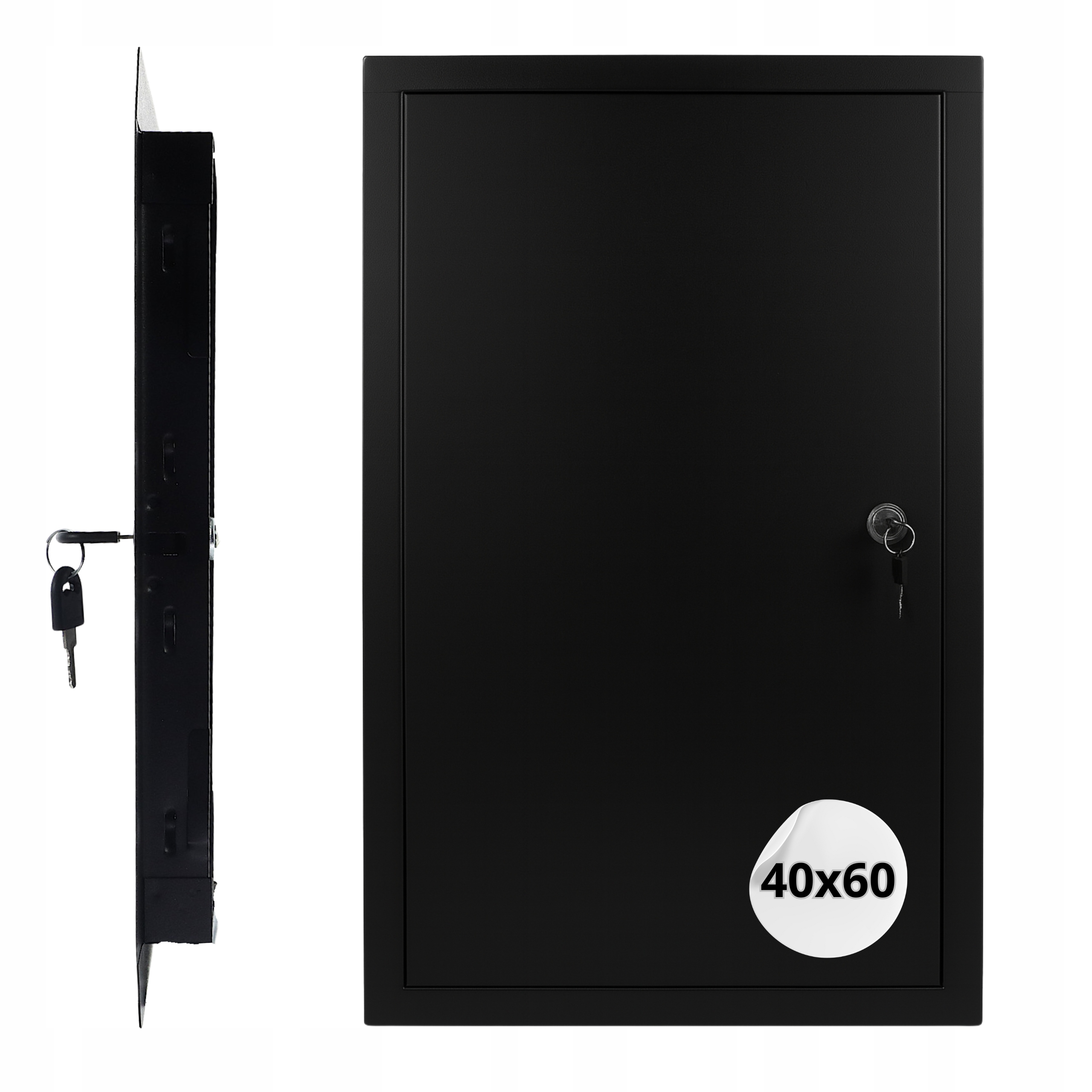 Revizní dvířka kovová černá na zámek Revizní klapka 40x60cm