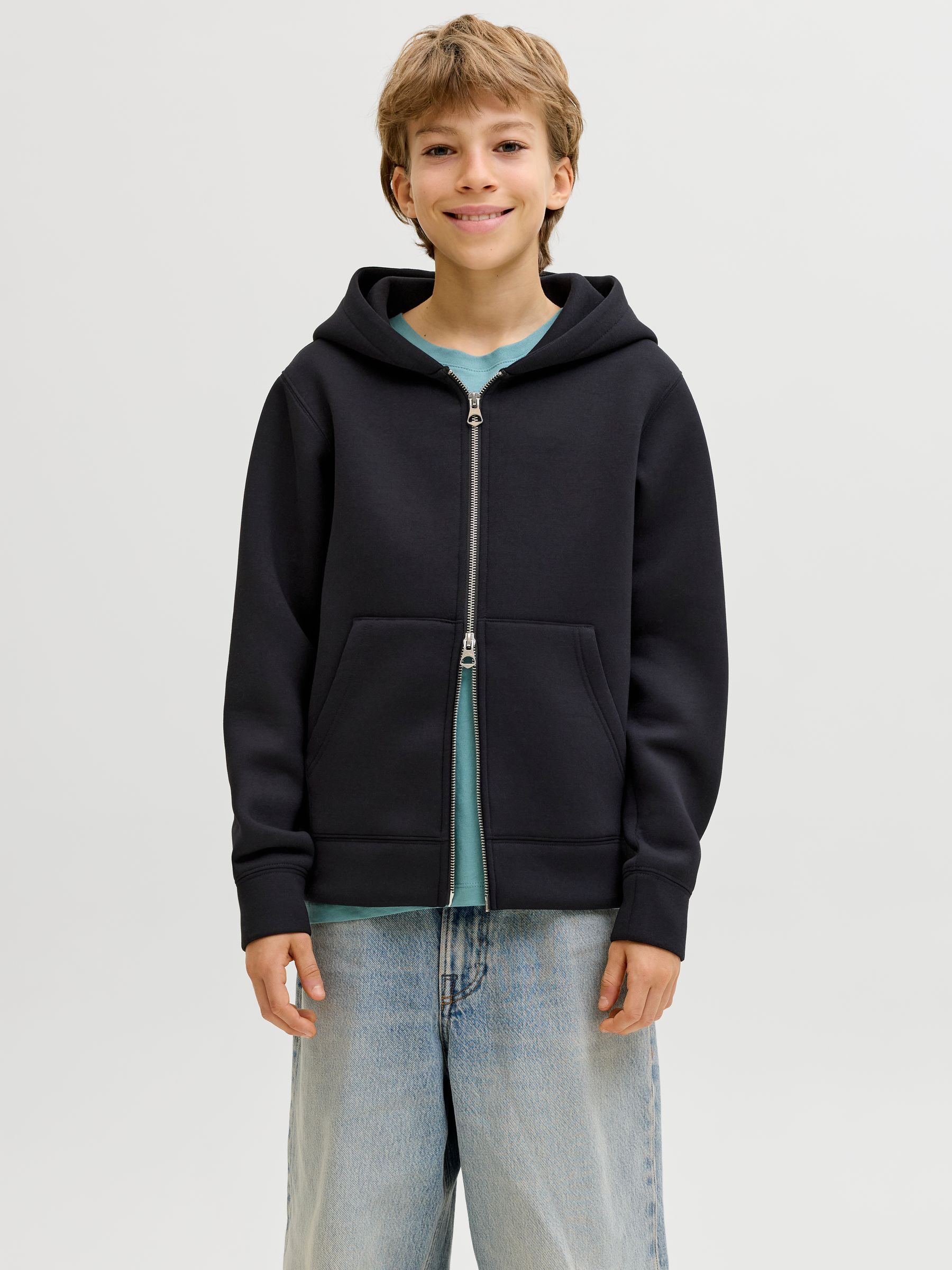 Jack&Jones sweterek dziecięcy czarny poliester