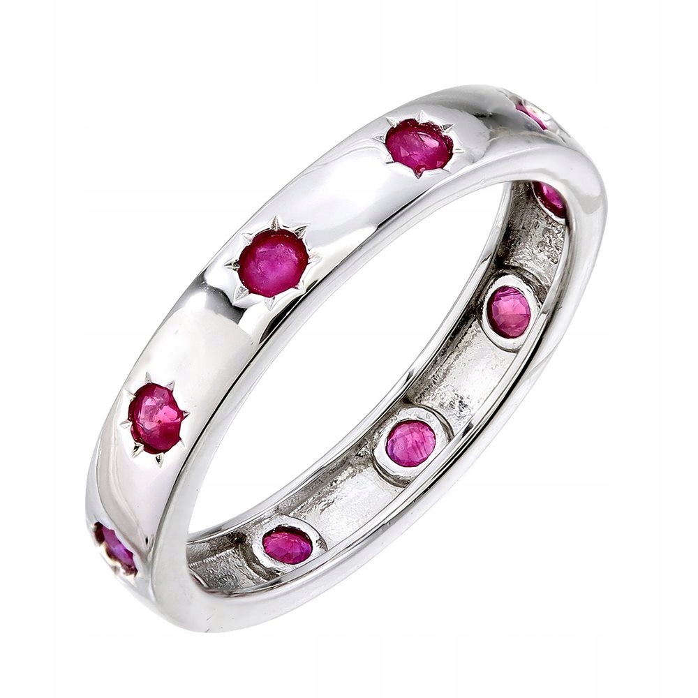 Prstýnek Ag 925 Růžový Rubín NA2295-R-BURU-WP vel.15