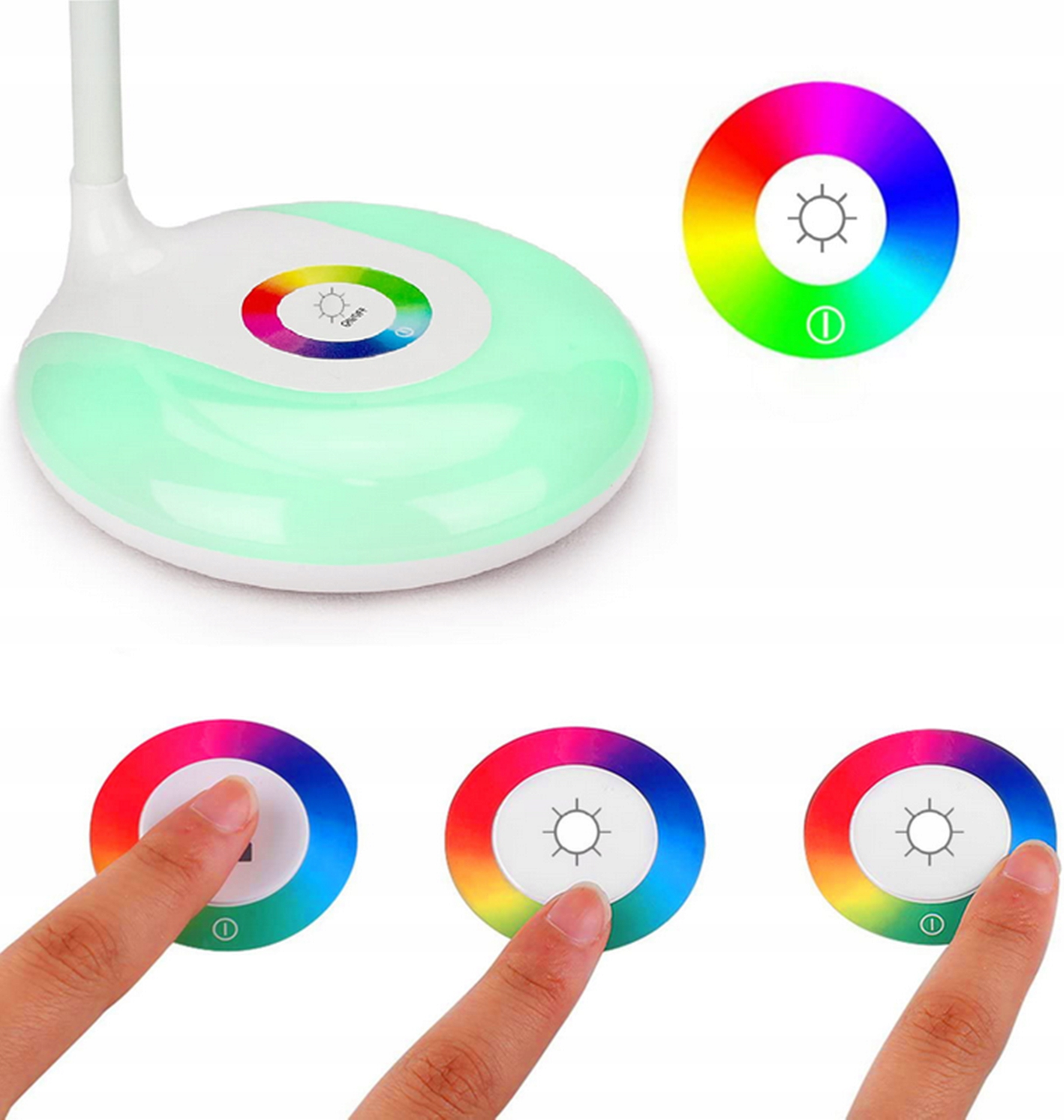 LAMPKA BIURKOWA RGB DOTYKOWA LED BIURKO SZKOLNA Z FILTREM UV REGULOWANA Marka FORTRADE
