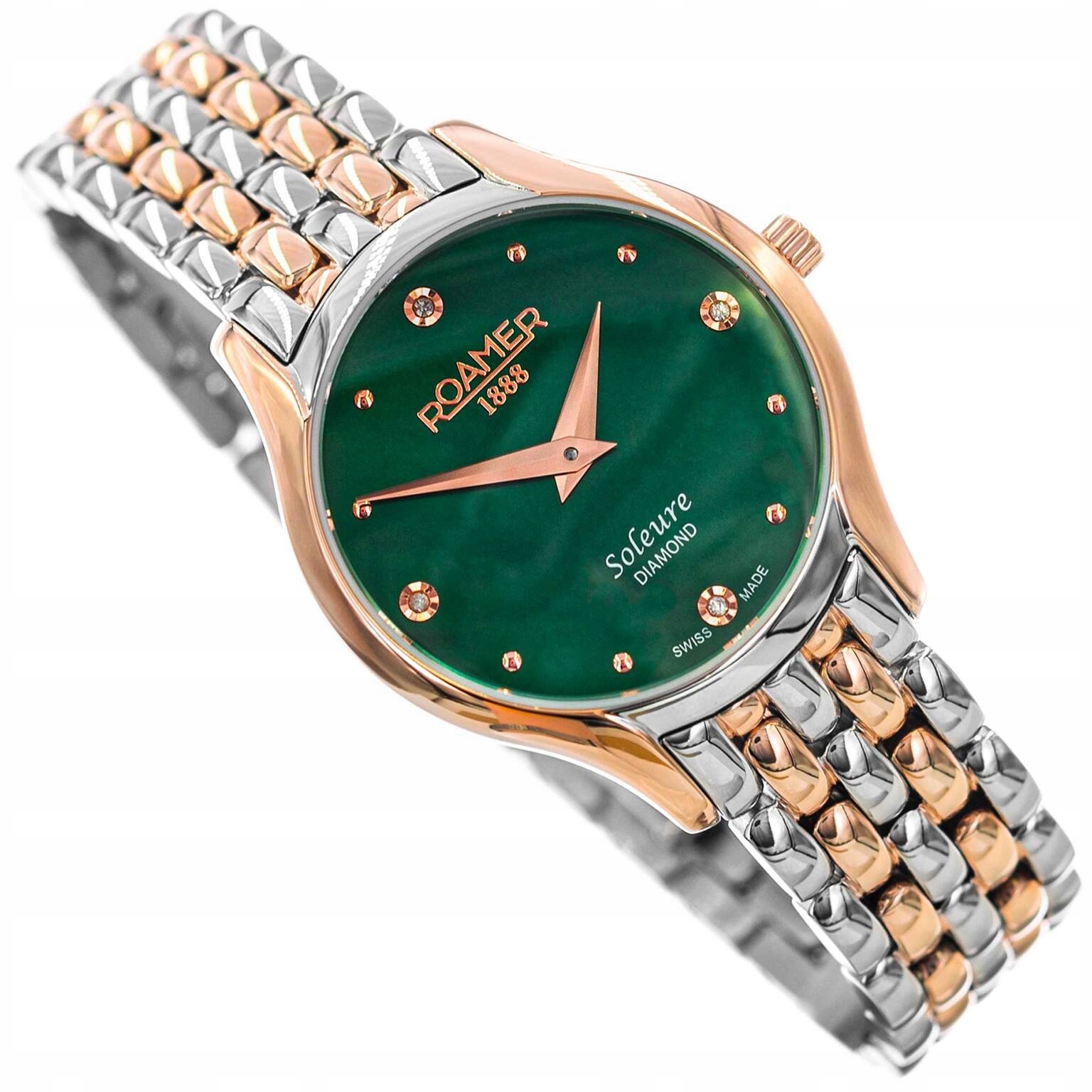 Dámské Hodinky Roamer 547857 49 75 50 Soleure Diamond Stříbrno-růžové Zlato
