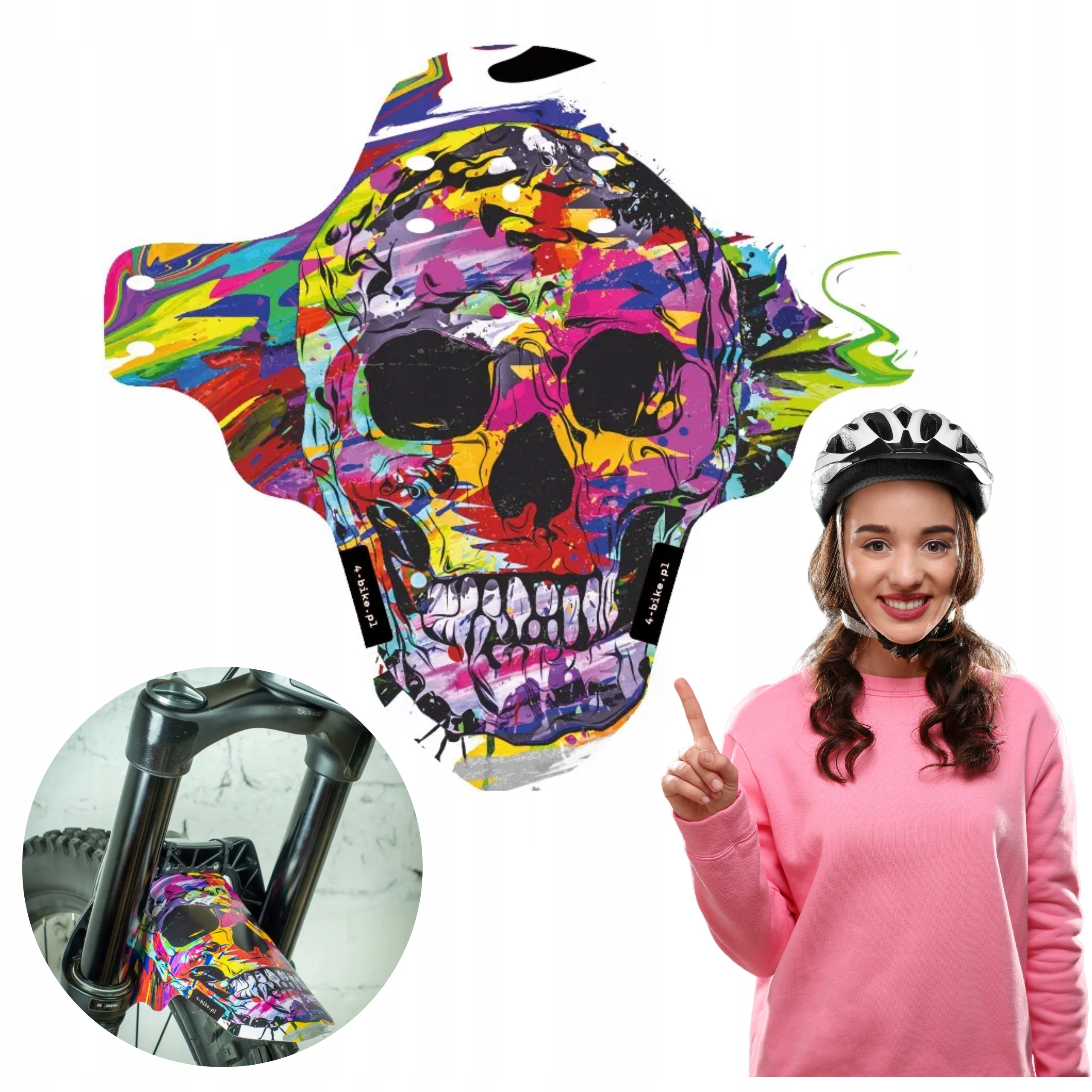 BŁOTNIK ROWEROWY 24-29" MTB PRZÓD ENDURO PRZEDNI WIELOKOLOROWY MORDOR M-07