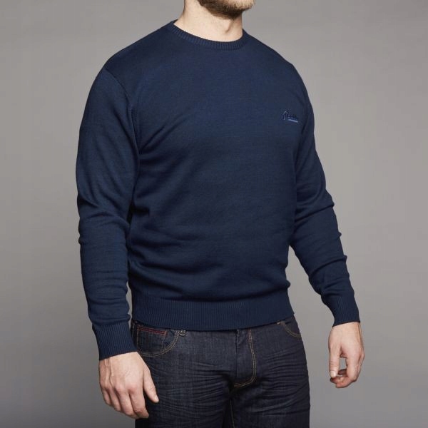Replika Jeans Allsize Velké Velikosti Svetr Pulower Tmavě Modrý 3XL 138 Cm