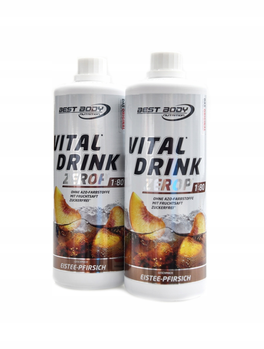 Levně Vital drink Zerop 2 x 1000 ml ledový čaj s broskví Duopack