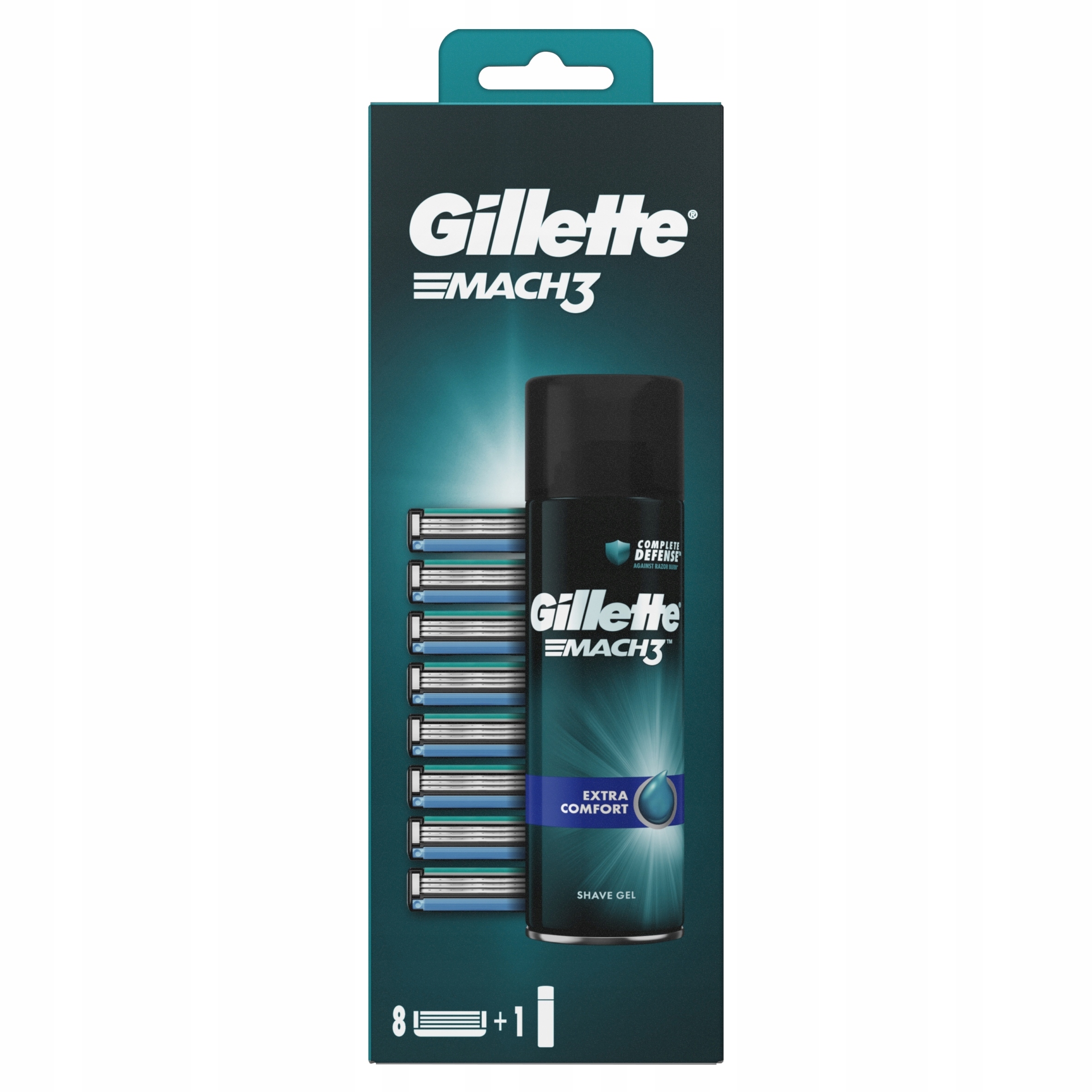 Gillette Mach3 sada gel Sensitive 8 čepelí