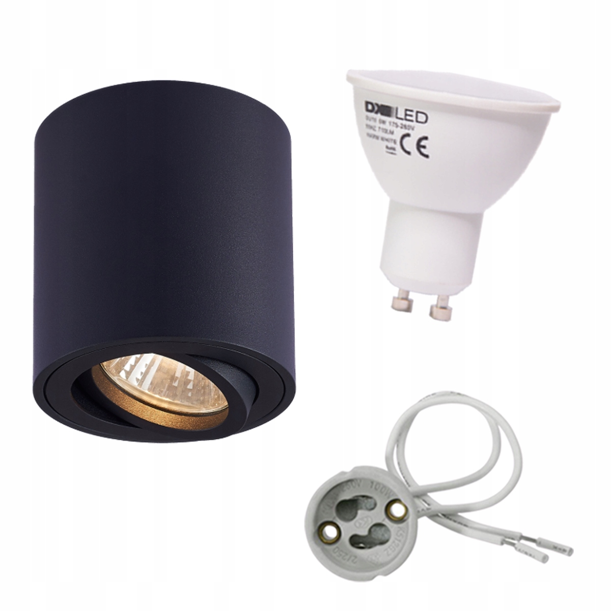 

Zestaw Oprawa natynkowa halogen żarówka GU10 5w
