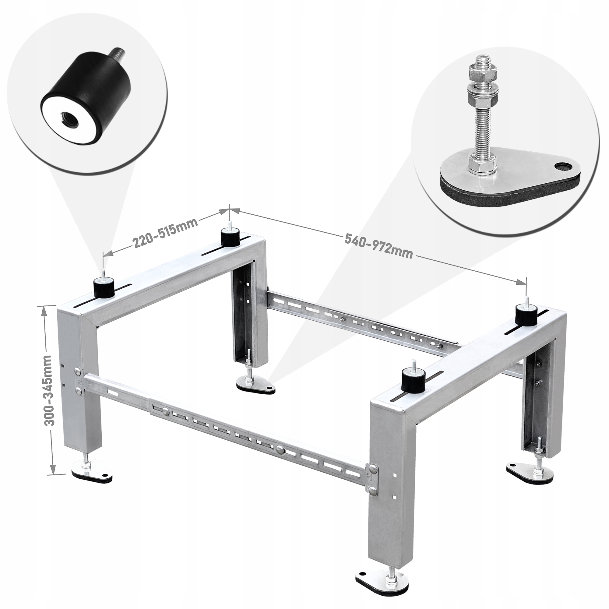 Podpora Stojak do pompy ciepła klimatyzatora 500kg 8x WIBROIZOLACJA!! Kod producenta STRONGLIFT 500X, SL500X