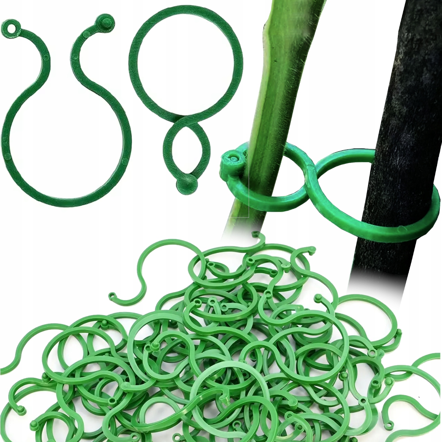 ЗАСТЕЖКА КЛИП ШПИЛЬКА ПРЯЖКИ ДЛЯ РАСТЕНИЙ ТОМАТОВ ФАСОЛИ ЦВЕТОК СТЕБЛИ 50 ШТ