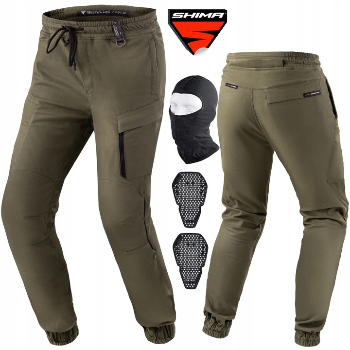 Motocyklové Nohavice Shima Joggster Pánske Joggery Khaki Darčeky 34