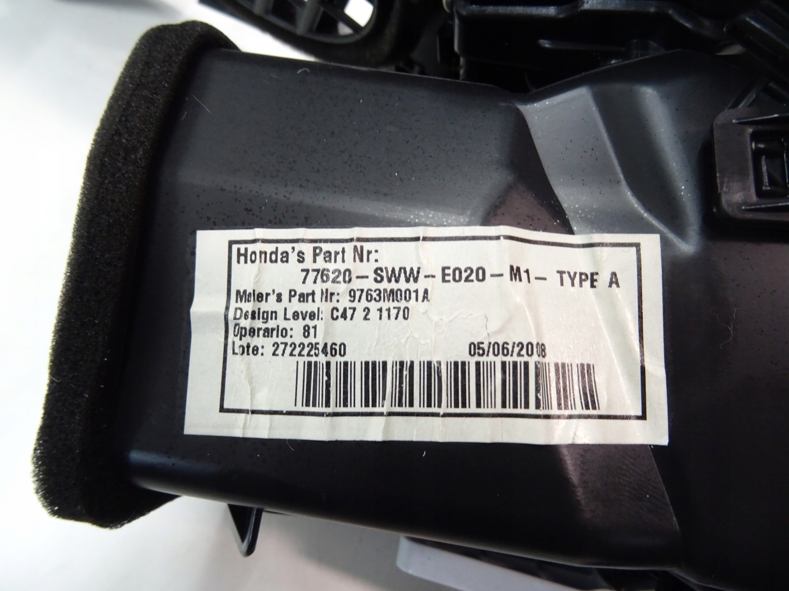 Honda CRV III воздухозаборник жалюзи потока воздуха правый передний передняя