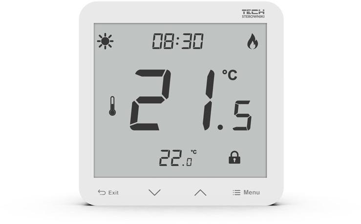 Dvoustavový podomítkový pokojový regulátor ST-297z v3 Tech s, bílý