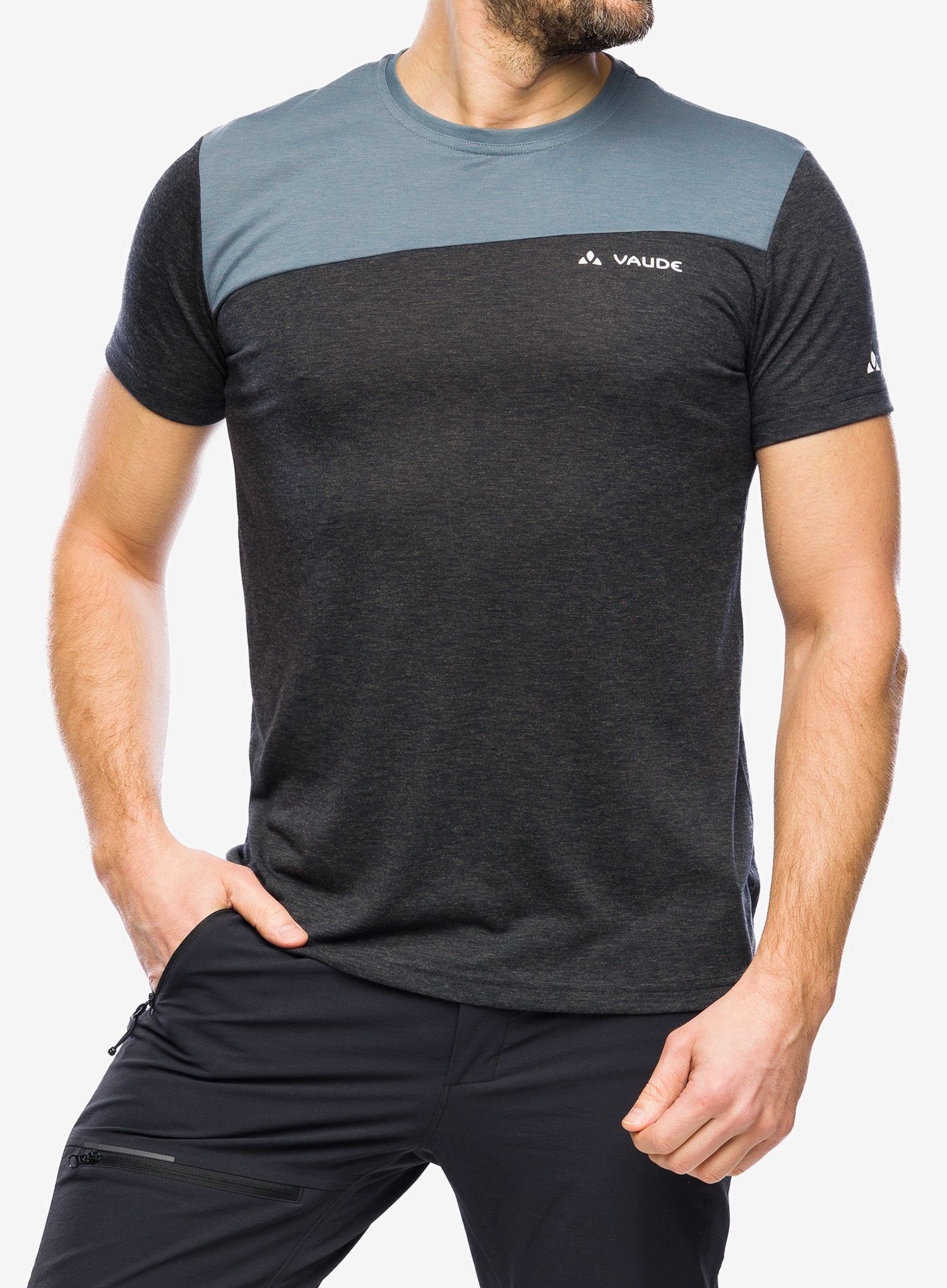 Rychleschnoucí tričko Vaude Sveit Shirt černá/bílá L