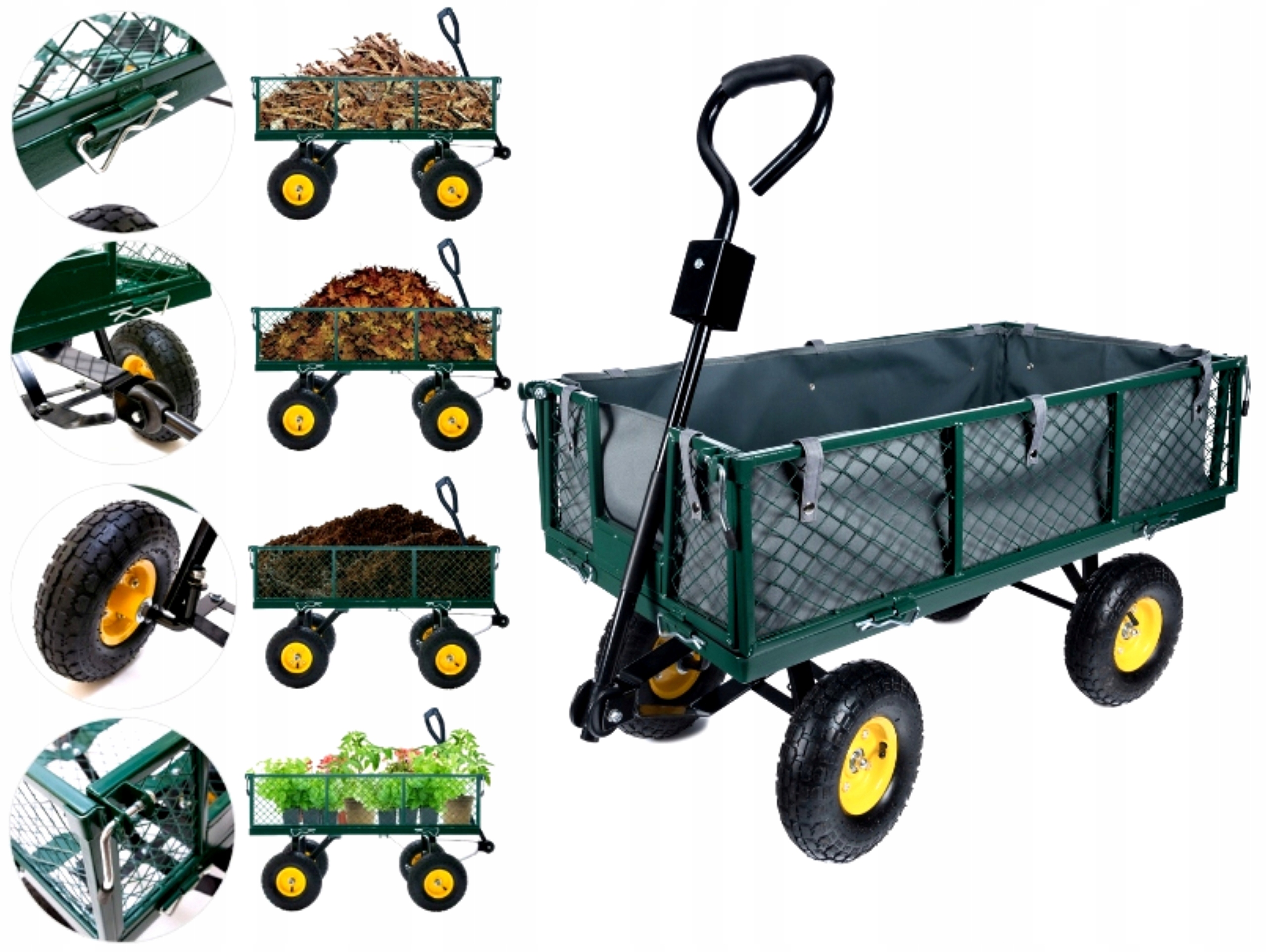 Wózek Ogrodowy Transportowy 4 Koła