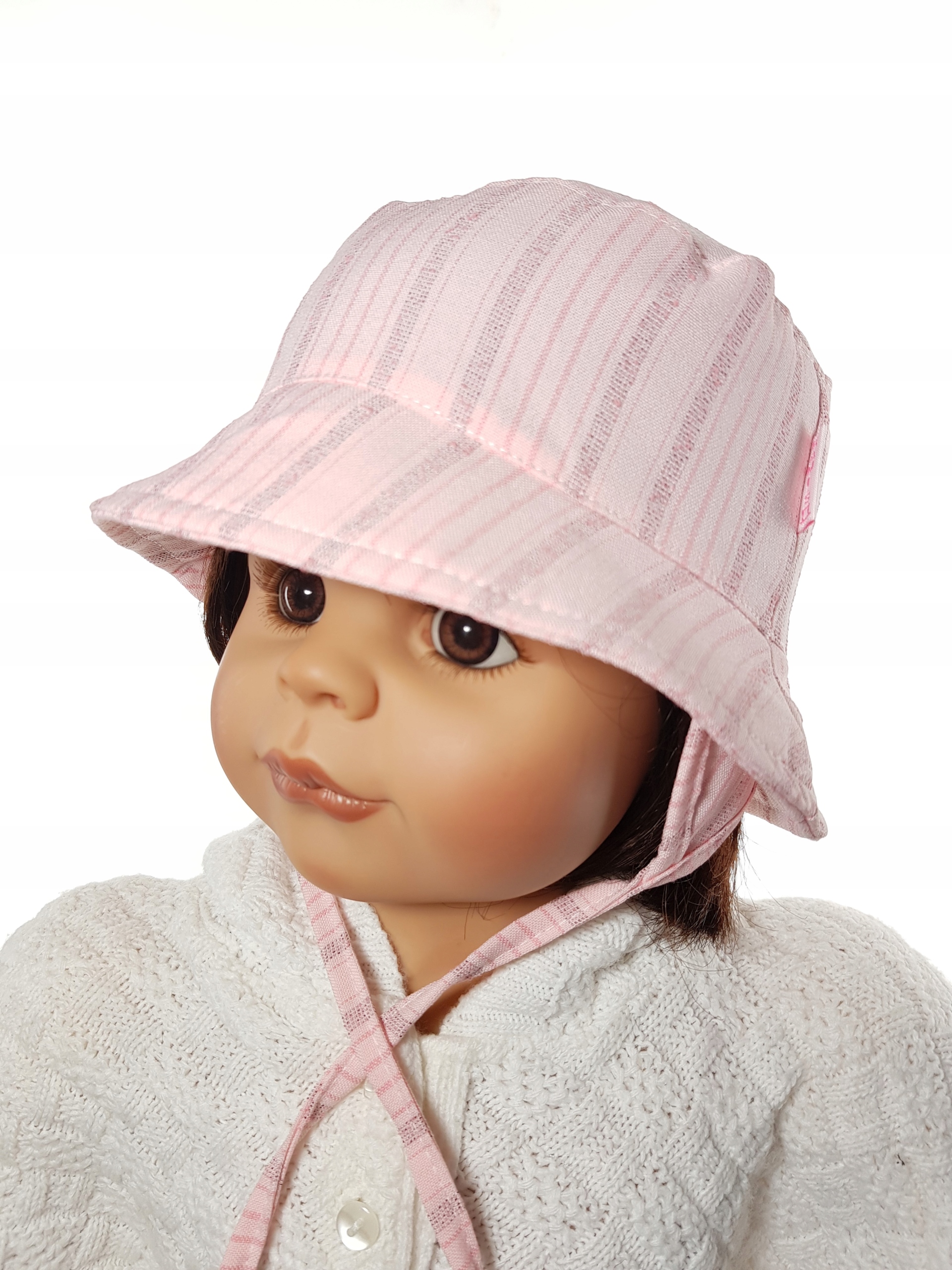 POLSKI NIEMOWLĘCY KAPELUSZ WIĄZANY Z USZAMI CZAPKA WIOSNA LATO 48 CM 35WZÓR