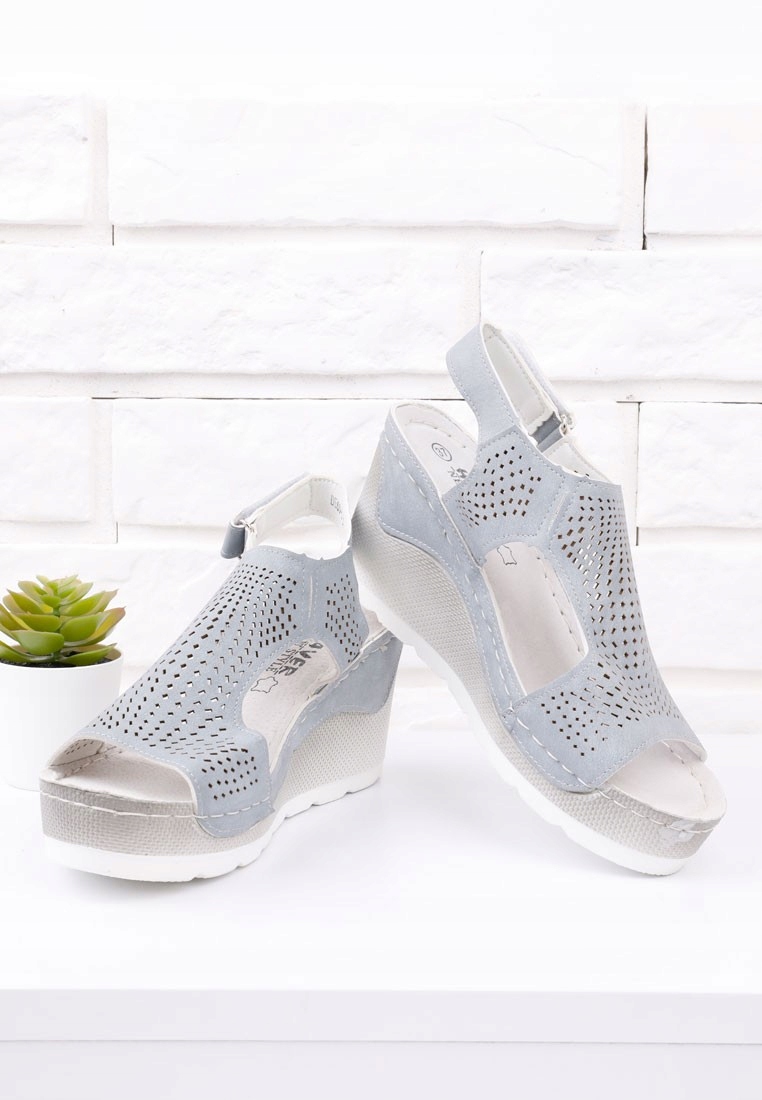 Sandały szare 3 Tiffany 39 Szary Rozmiar 39