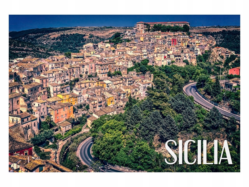 

Sycylia Wyspa Panorama Magnes na lodówkę