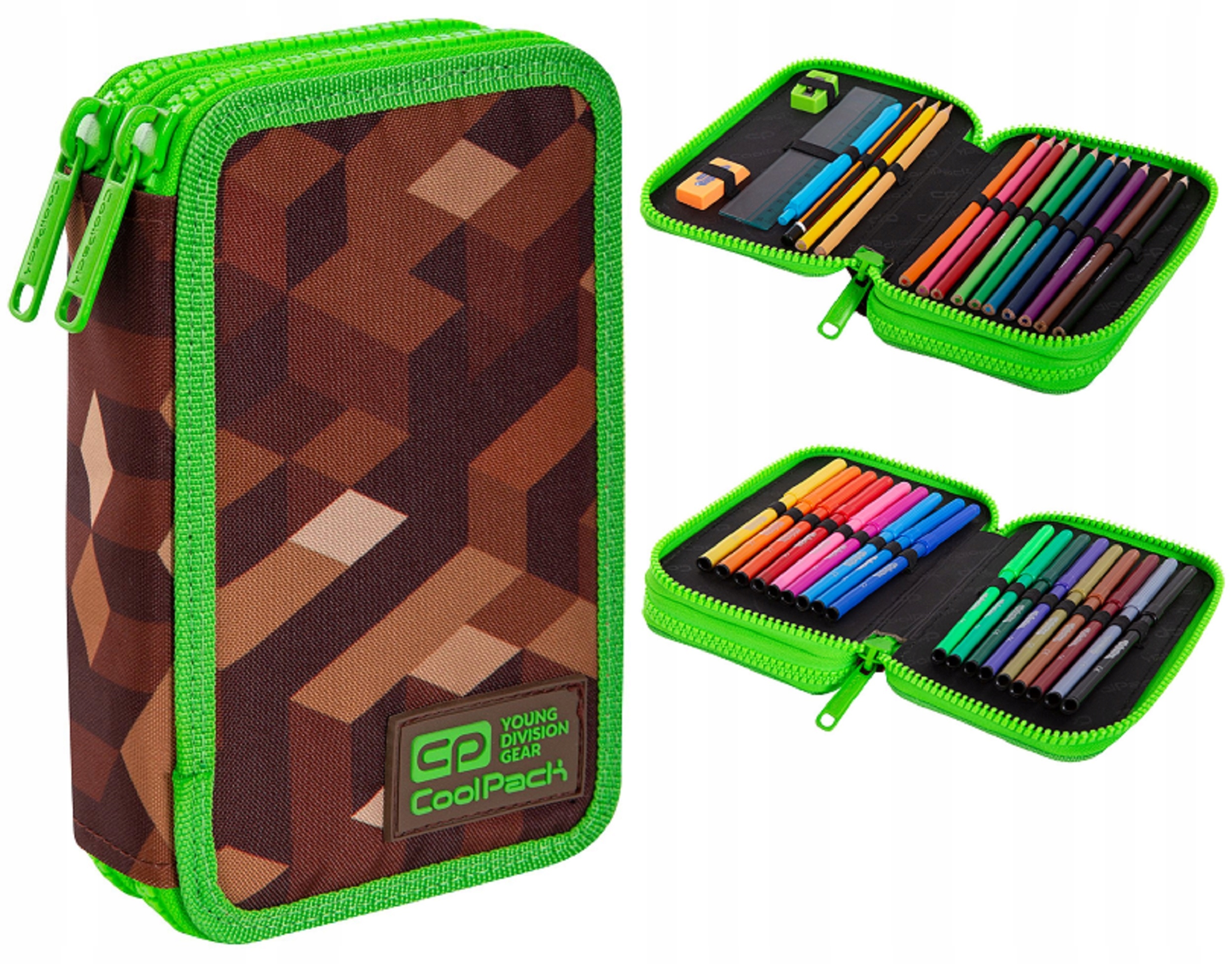 

Piórnik z wyposażeniem Coolpack podwójny piksele