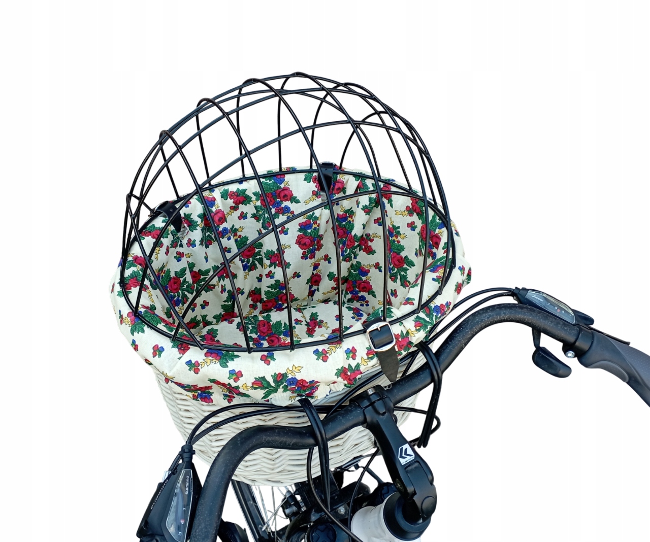 Kosz wiklinowy na rower dla Psa do 10kg Transporter wkład i poduszka