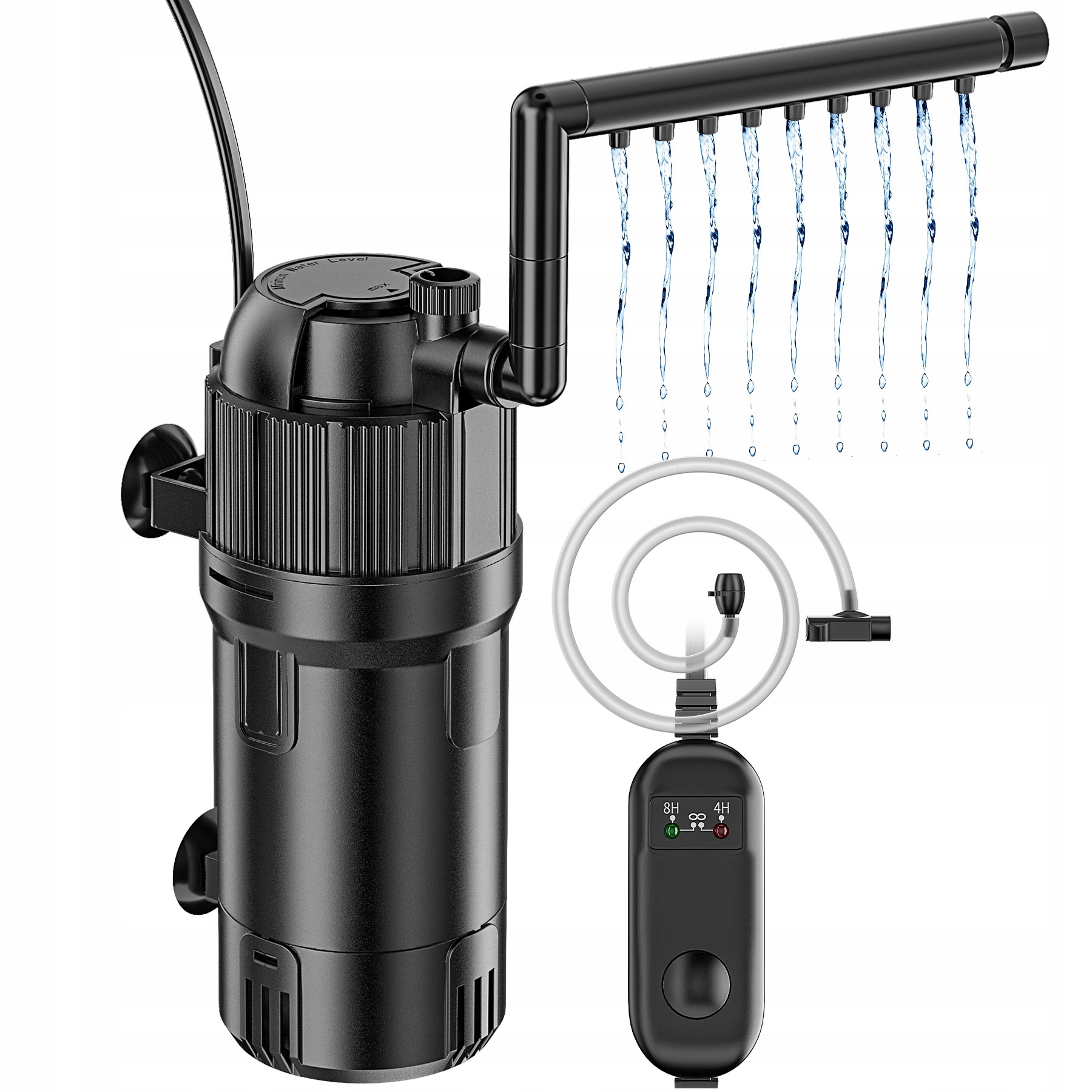 Levně 5V1 Vnitřní Filtr S Uv Lampou 500L/H Pro Akvárium 40-120L s Uvc