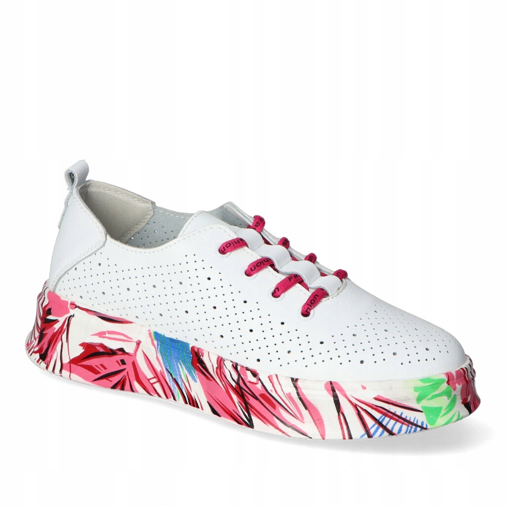 Polobotky For-But F24101 Bílé/Fuksja 38