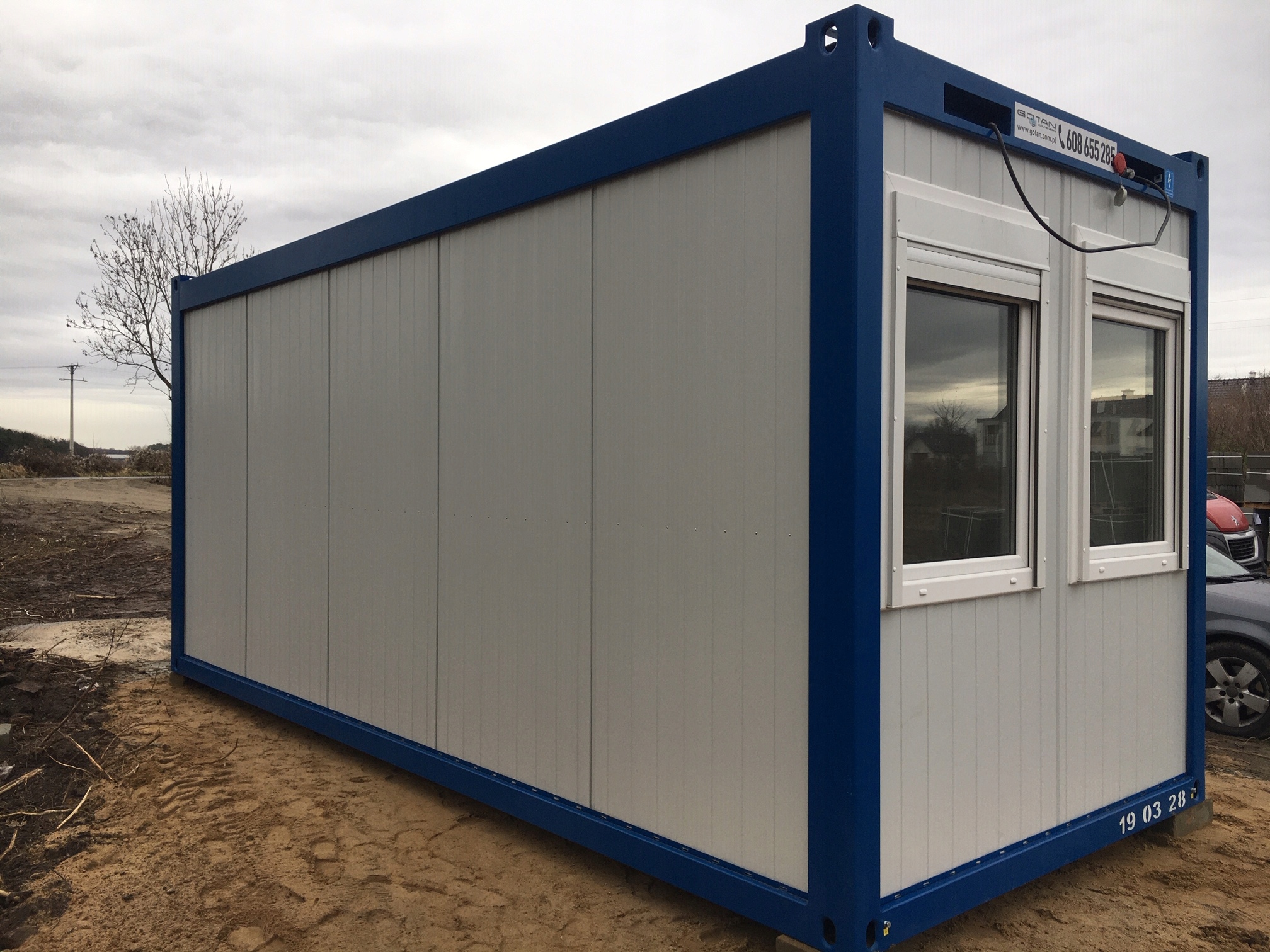 Kontener Socjalny/Biurowy - WYNAJEM ZIELONA GÓRA Długość 6.05 m