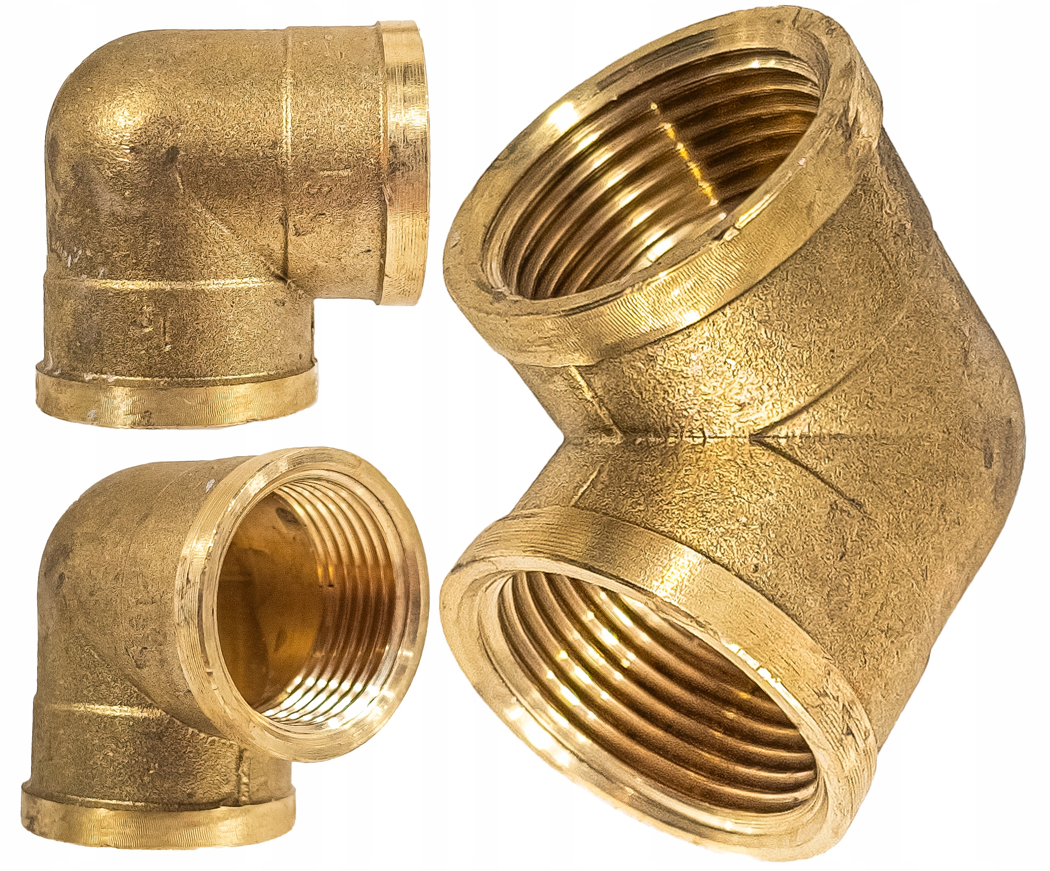 KOLANO KOLANKO MOSIĘŻNE MUFOWE MOSIĄDZ 1" GWINT WEWNĘTRZNY SOLIDNE MOCNE