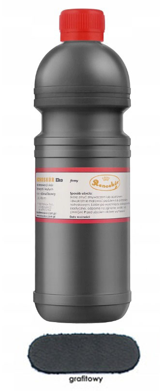 RENOSKÓR FARBA LAKIER DO SKÓRY GRAFITOWY 480 ml