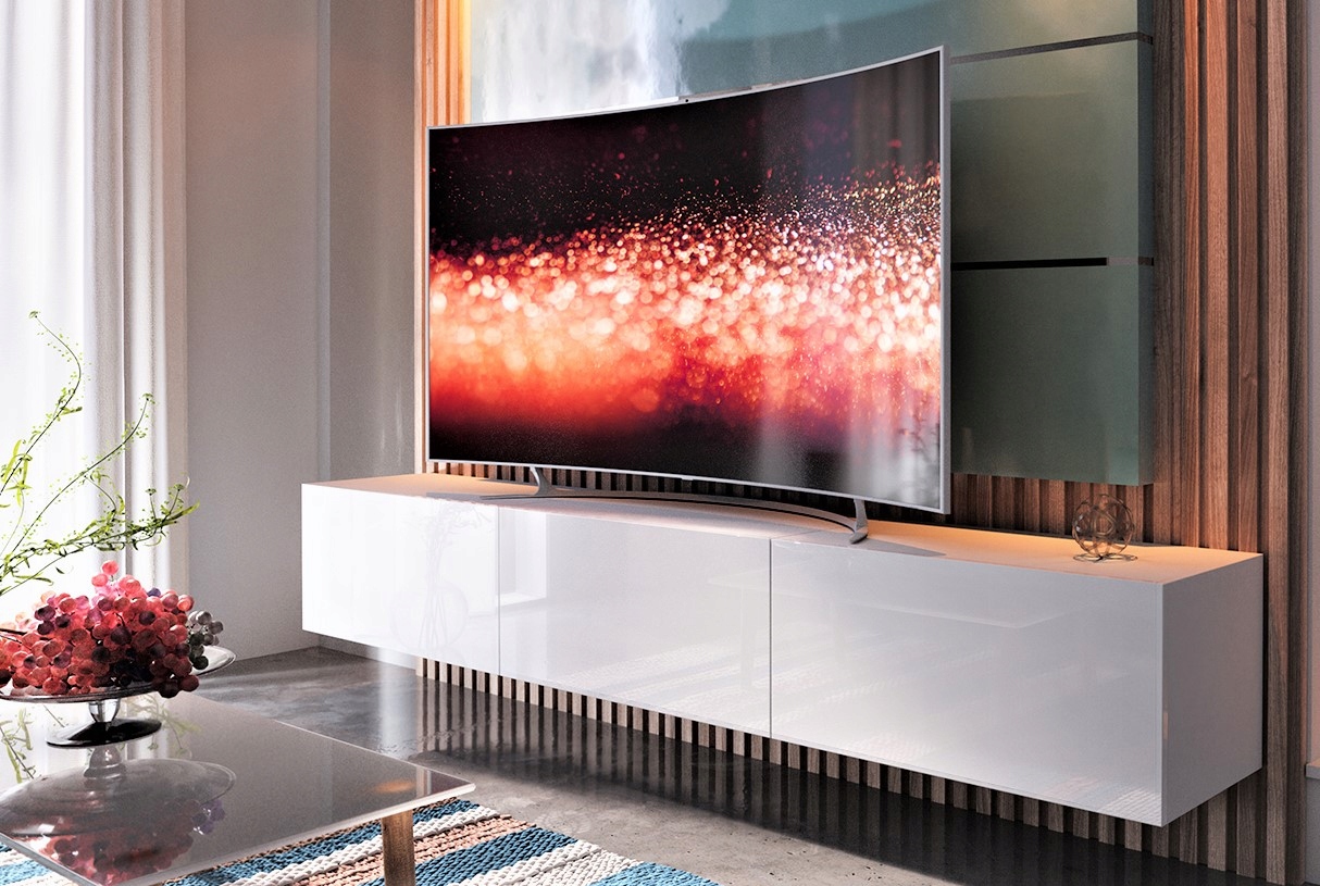 Nábytková Stěna do obývacího pokoje Lesk Rtv skříňky FMB14