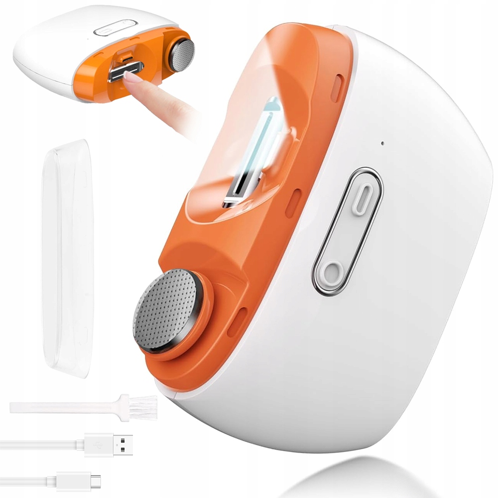 Automatický Elektrický Řezač A Pilník S Usb Led Lampou A Nádobou
