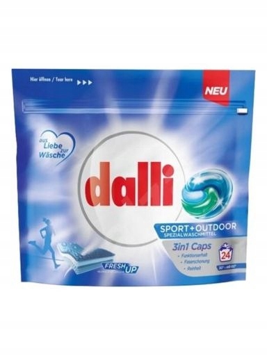Levně 2x Dalli Kapsle na praní sportovního oblečení 3v1 Sport Outdoor 24 ks