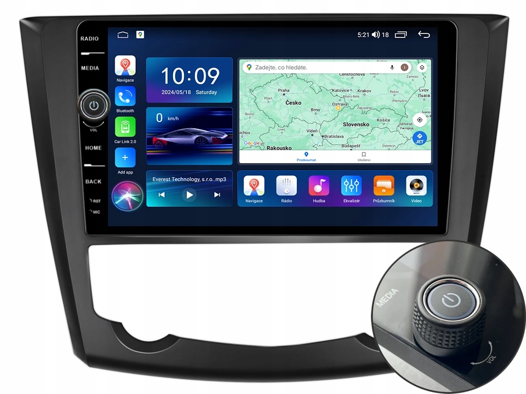 Everest 2DIN autorádio EVE50 Android, Renault Kadjar