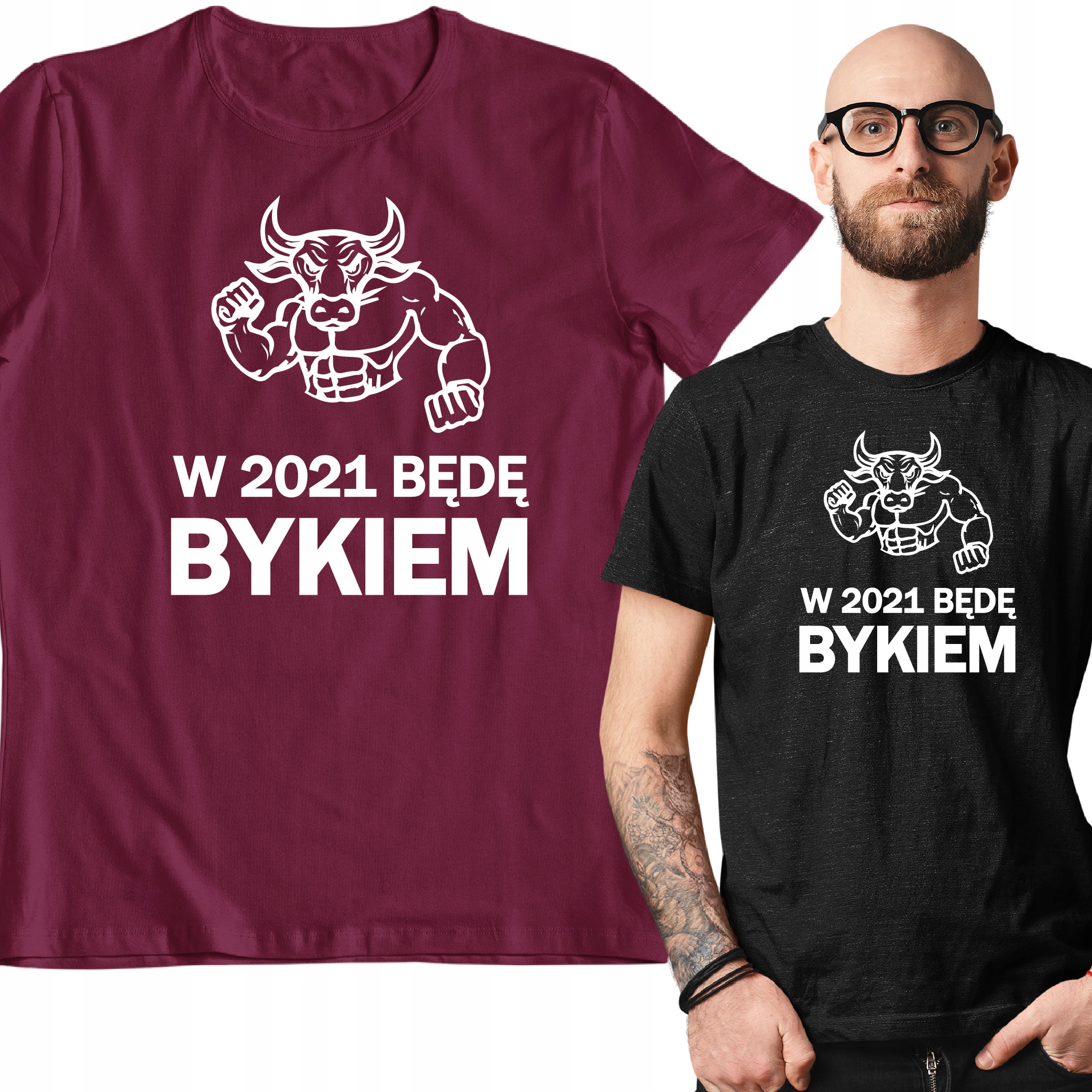 

Koszulka Bluzka Siłownia Trening Byk Na Prezent