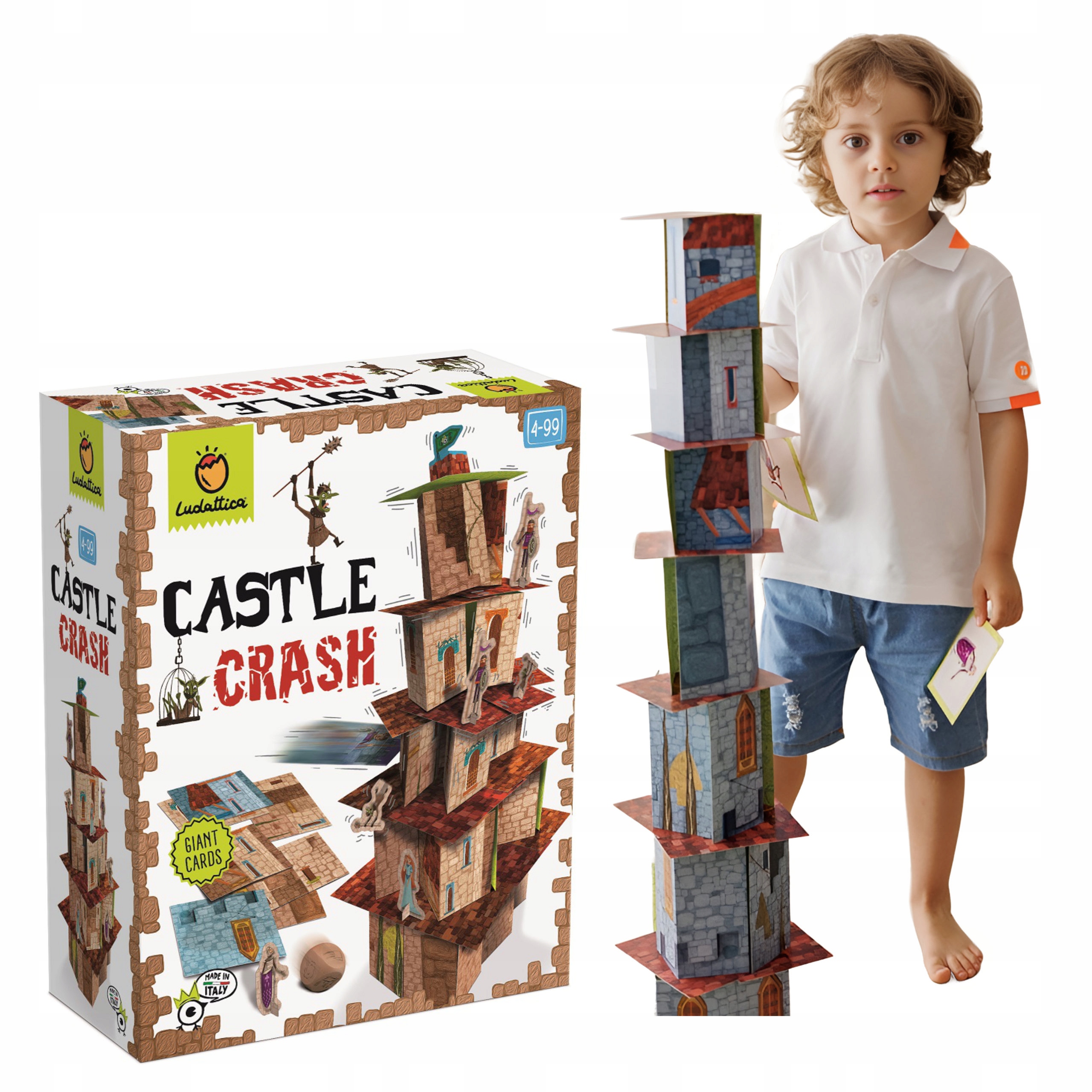 Układanka montessori Gra Rodzinna gra zręcznościowa Castle Crash Ludattica