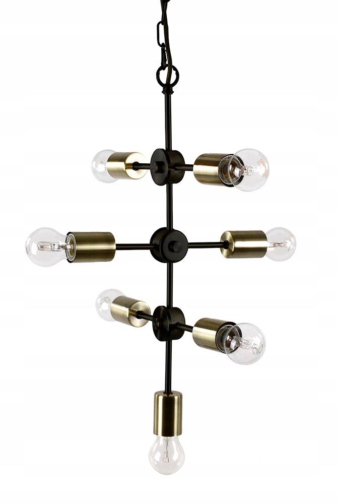 Závesné svietidlo Styl Loft čierna zlatá