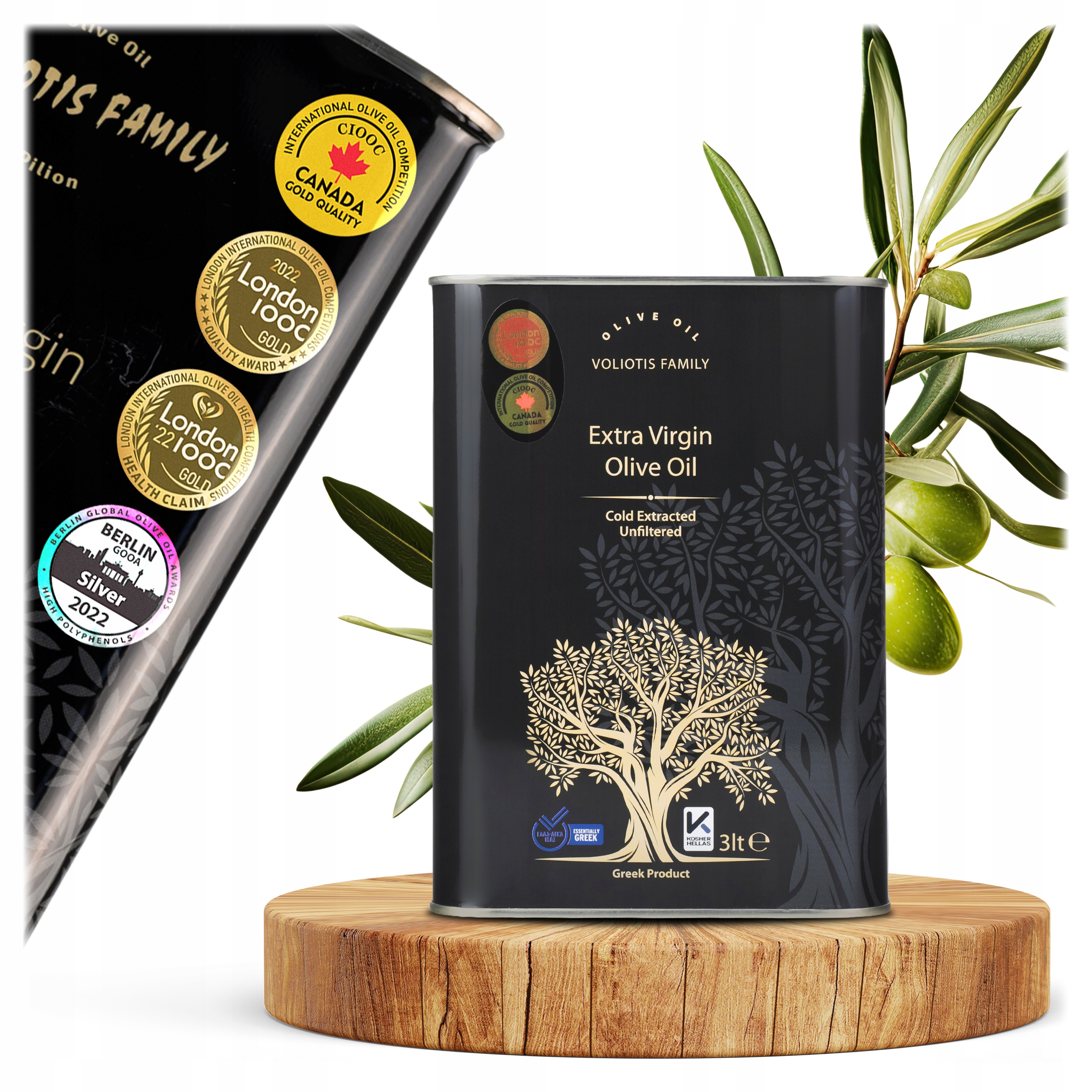 Levně Extra panenský olivový olej Řecká Čerstvá 3L Oceněná Sklizeň 2025/26 0,30%