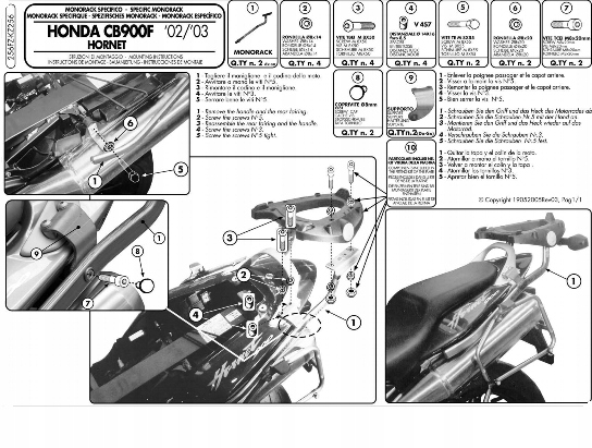 Kappa centrálny stojan Honda Cb 900 Hornet KZ256