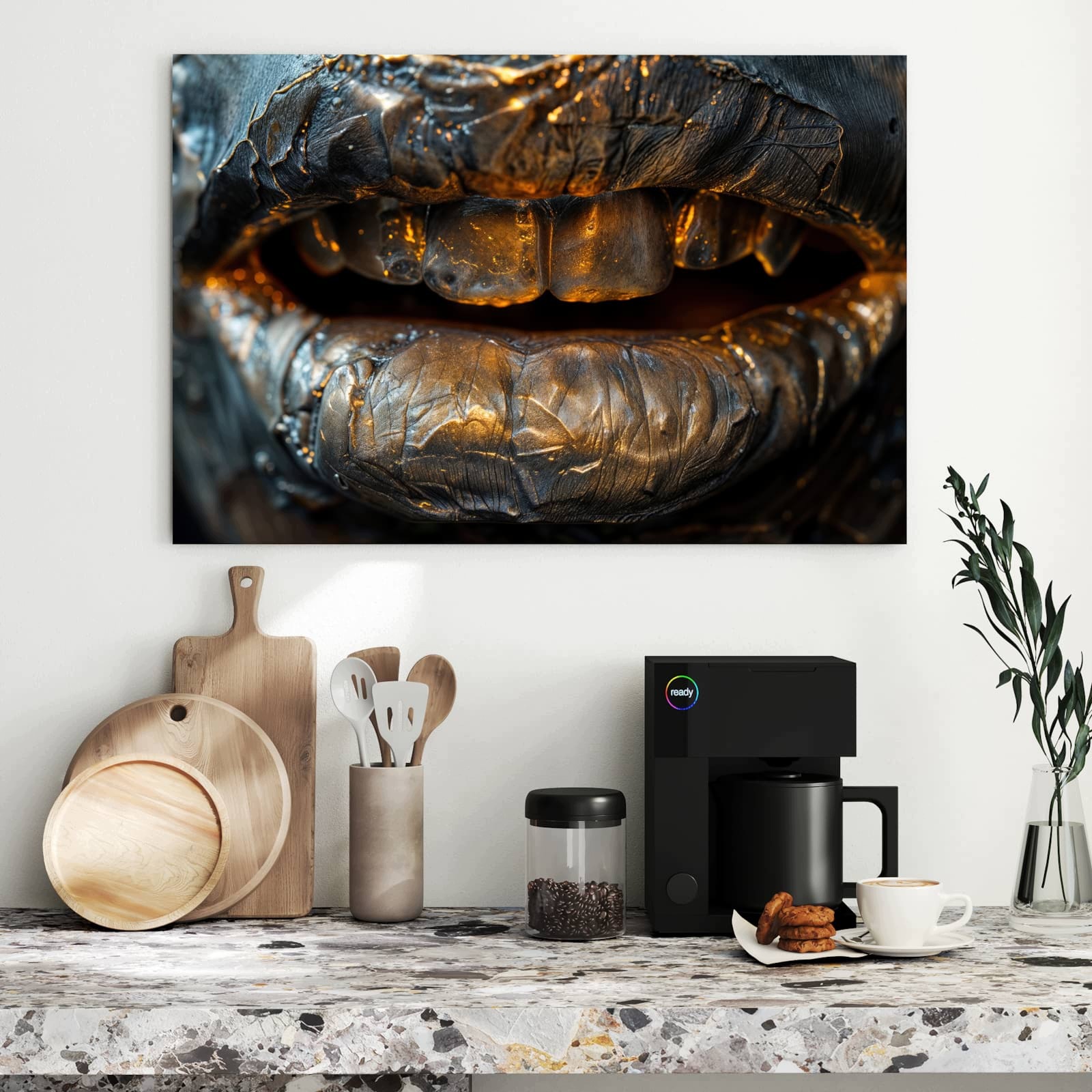 Magnetická tabule Kovový Rty 90 × 60 cm