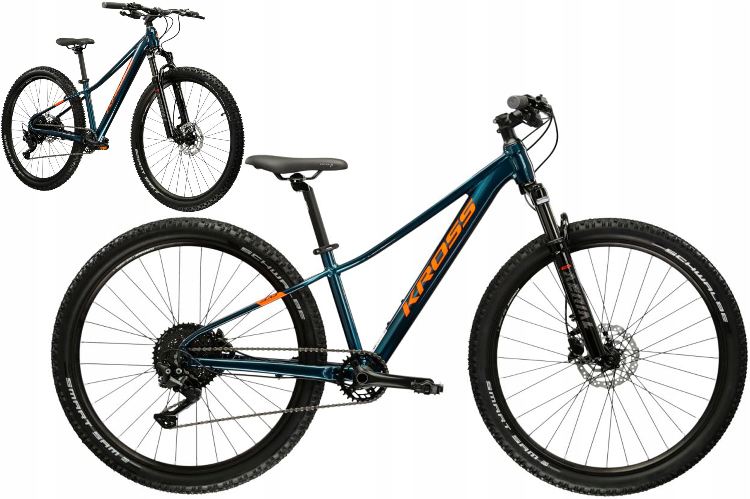 Rower Mtb 26" Kross Level Jr 5.0 rama S 13" turkusowy pomarańczowy R26