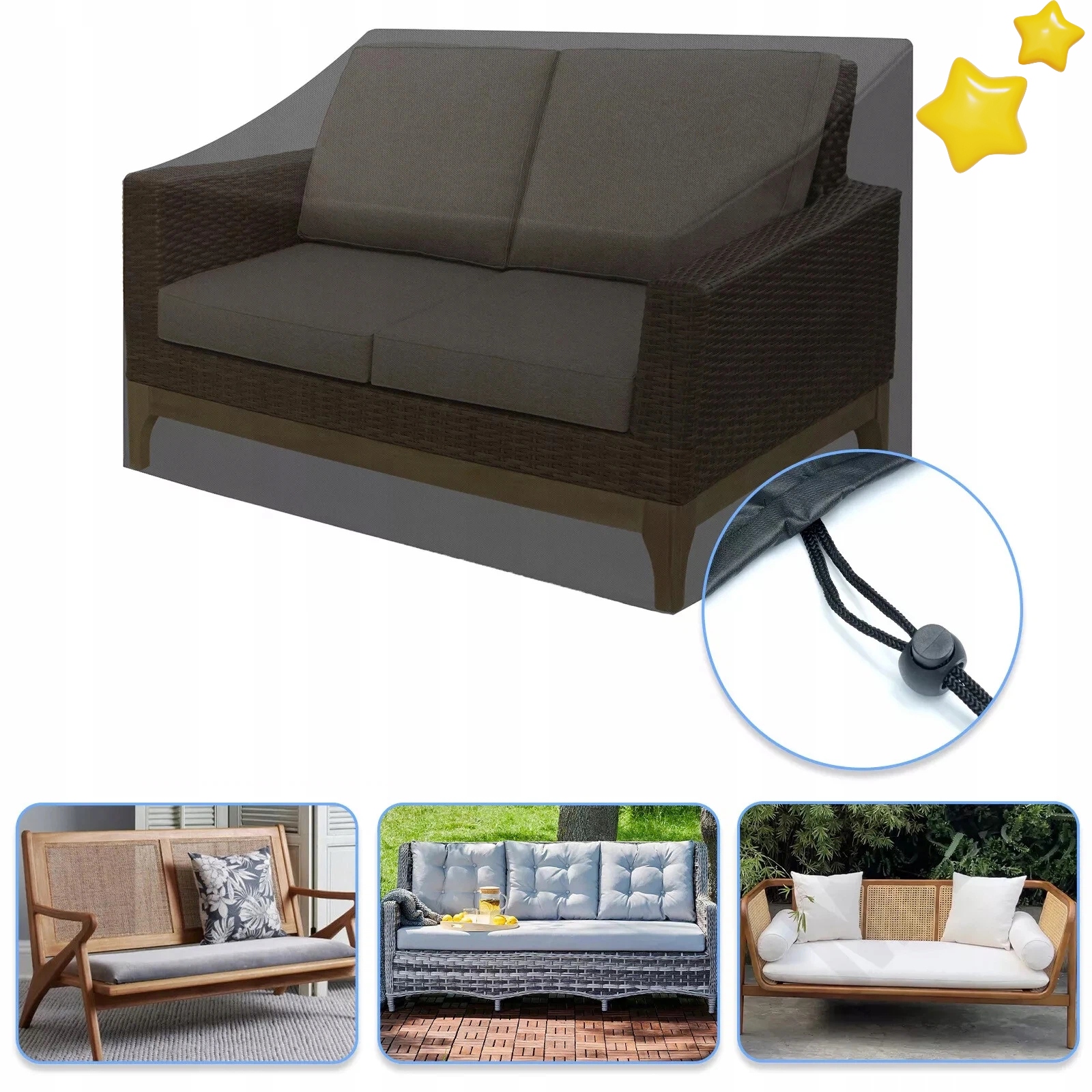 Voděodolný Obal Na Kávovou Pohovku, Zahradní Nábytek 193X89X66 CM