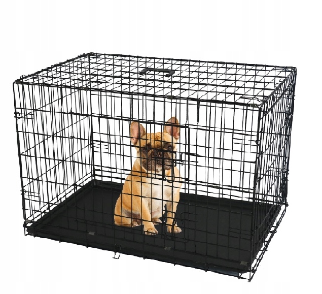 Levně Kovová skládací klec pro psa – XXL Levá 121 × 78 × 82 cm