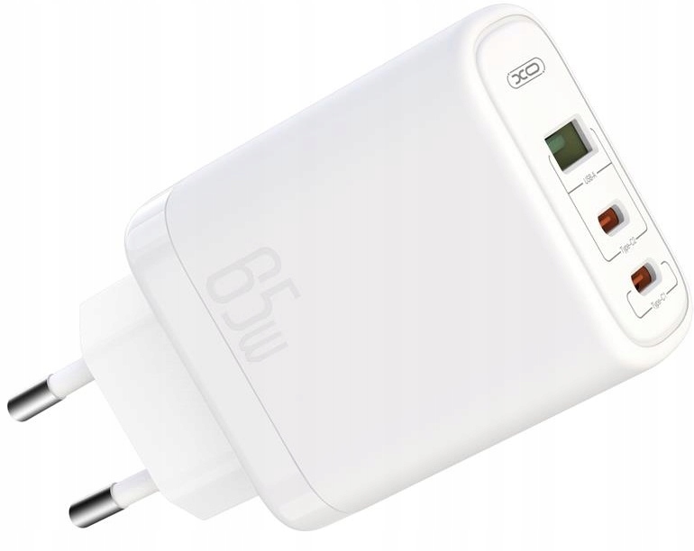 Xo Síťová Nabíječka Qc Pd 65W 2x Usb-c 1x Usb