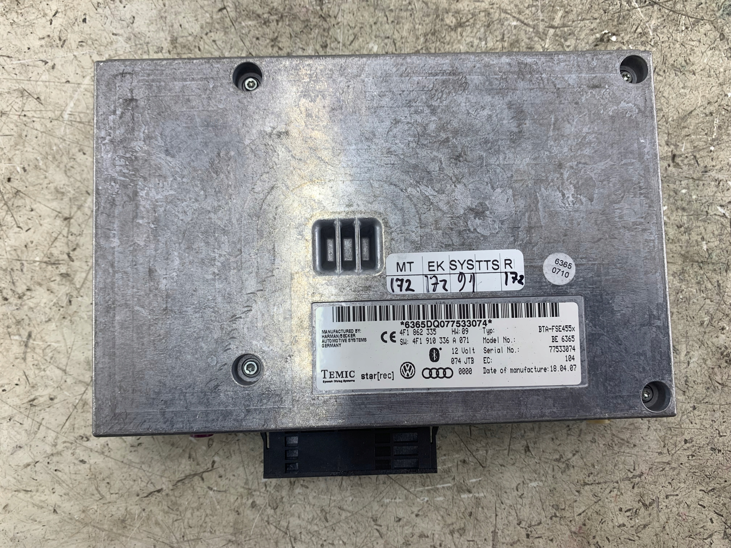AUDI A8 D3 modul Bedienteil BLUETOOTH 4F1910336A