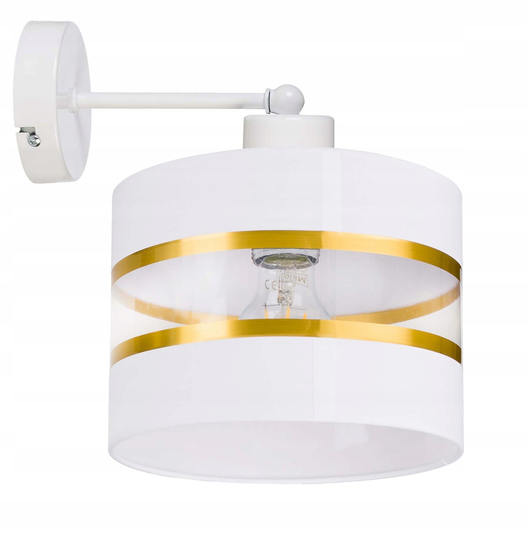 

Lampa Kinkiet ścienny Stały E27 Abażur paski 20cm