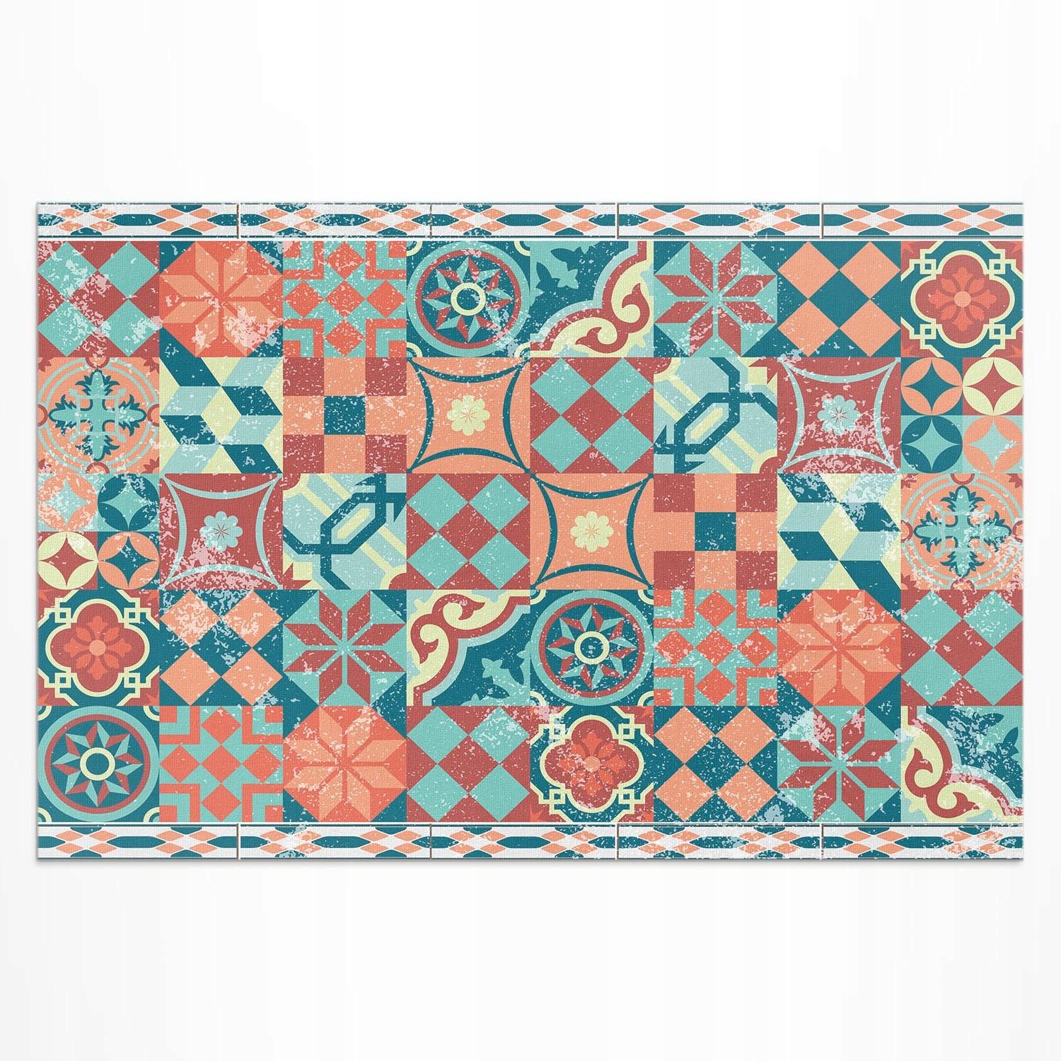 Vinylový koberec do záhrady Rozmer: 120 x 80 cm Portugalské retro ošúchané dlaždice