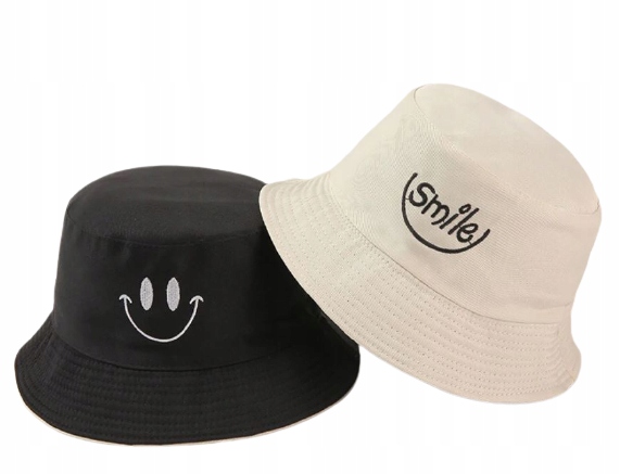 

Kapelusz Rybacki Bucket Hat Smile Dwustronny 2w1