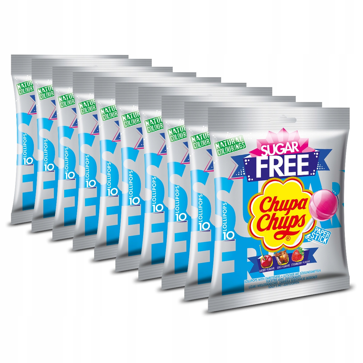 Zestaw lizaków Chupa Chups bez cukru Sugar Free 10x110g dla Dziecka