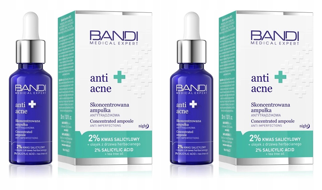2x Bandi Skoncentrowana ampułka antytrądzikowa 30 ml