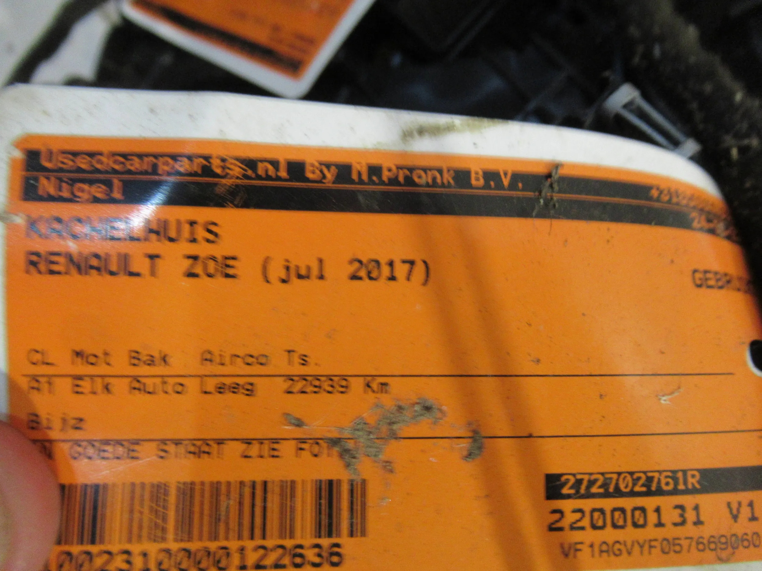 ohřívač 272702761R Renault Zoe