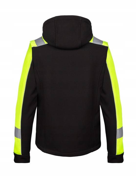 Kurtka Robocza Odblaskowa SOFTSHELL Seledynowa OSTRZEGAWCZA odpinany kaptur Kod producenta RB-V-STORMSO-CS_XL
