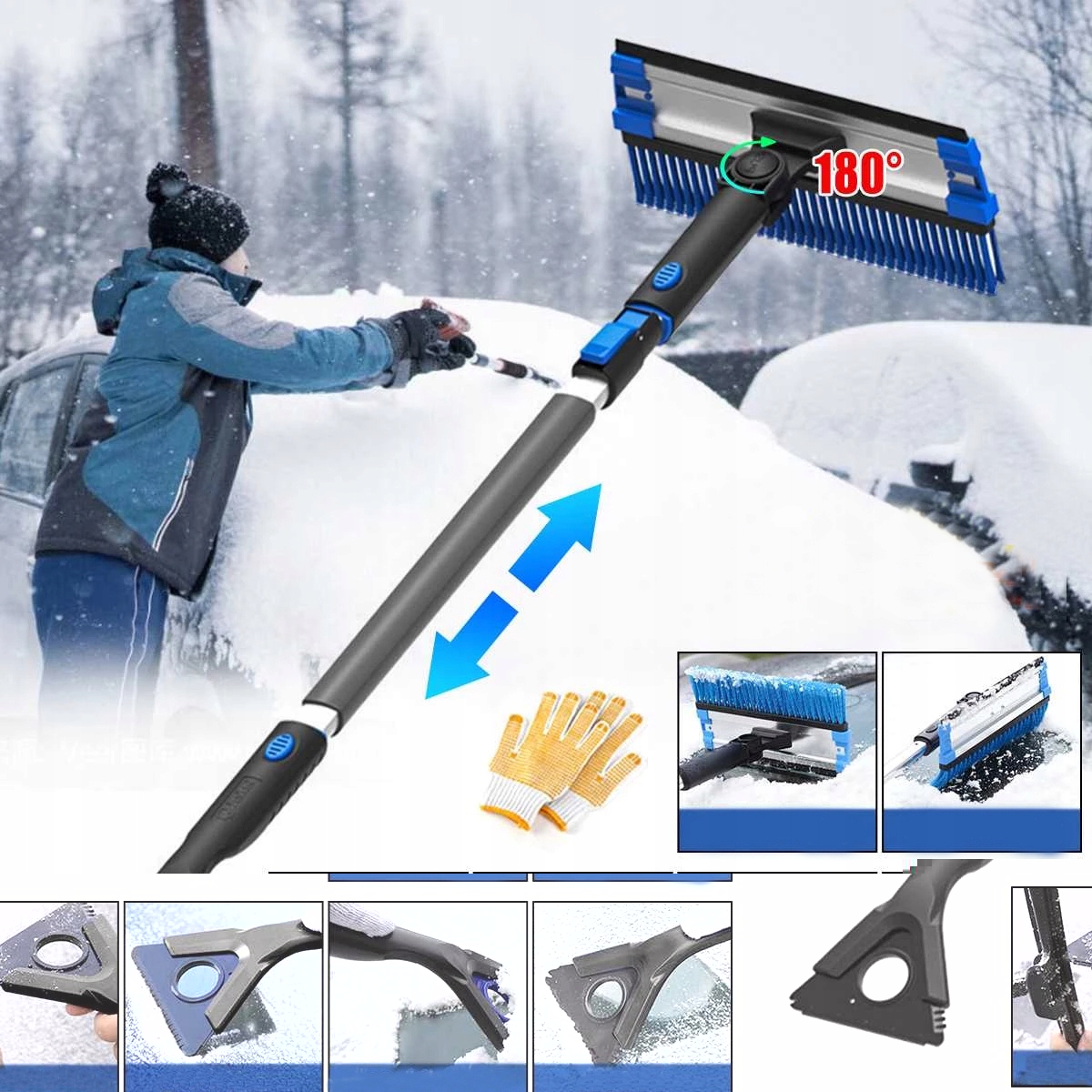 6 w 1 Odśnieżanie samochodów Odśnieżanie Skrobanie Producent bez marki